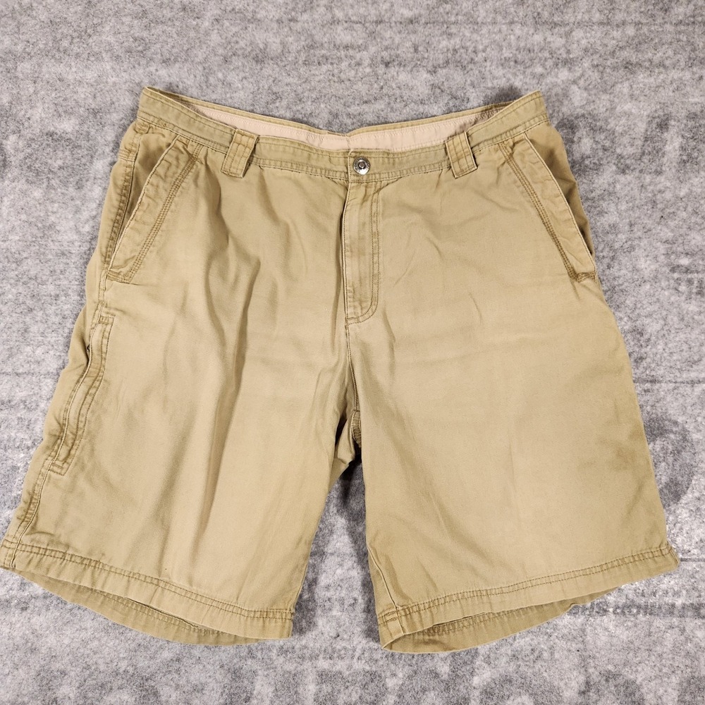 Columbia shorts men's 38x11 Beige cargo outdoor hiking slash‎ pockets